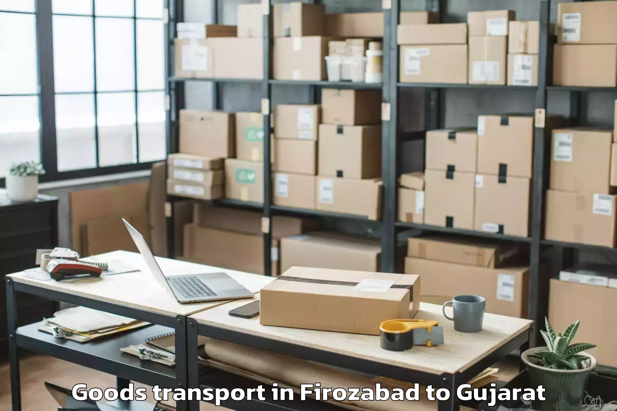 Easy Firozabad to Gujarat Ayurved University Jam Goods Transport Booking